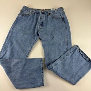 Levis‎ 501 Jeans Mens 36x30 Blue Denim Straight Leg Button Classic Button Fly
